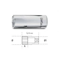 Embout, Douille & Accessoires BETA Douille 6 Pans1/4" Série Longue - 900L