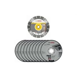 Disque & Meule BOSCH 10 Disques Ø125 Metal/inox + 1 Disque Diamant Univ.