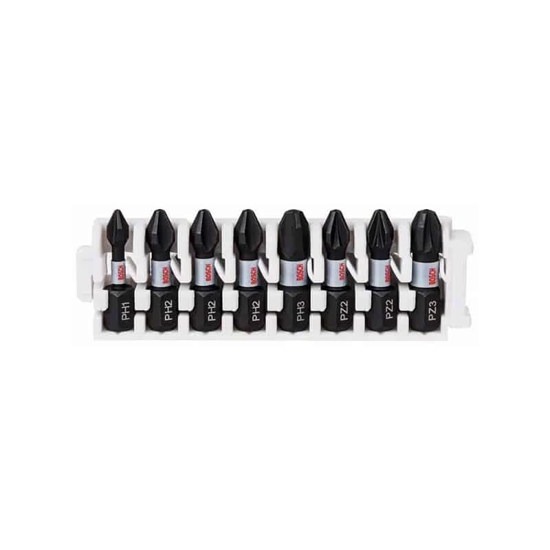Embout, Douille & Accessoires BOSCH Barette 8 Embouts De Vissage PH/PZ Impact Control - 2608522323 1 Embout, Douille & Accessoires BOSCH Barette 8 Embouts De Vissage PH/PZ Impact Control - 2608522323