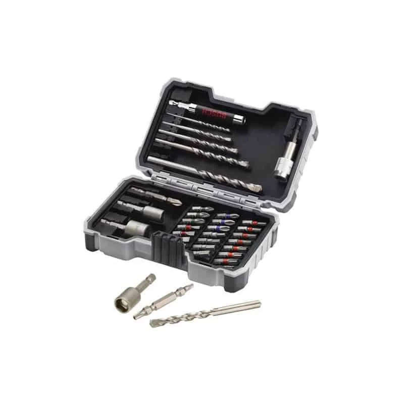 Embout, Douille & Accessoires BOSCH Coffret 35 Pièces Beton (forets, Embouts...) - 2607017326 1 Embout, Douille & Accessoires BOSCH Coffret 35 Pièces Beton (forets, Embouts...) - 2607017326