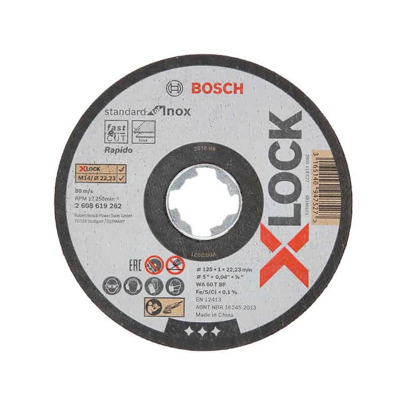 Disque & Meule BOSCH Disque à Tronçonner Plat X-LOCK 125mm - Standard For Inox 1 Disque & Meule BOSCH Disque à Tronçonner Plat X-LOCK 125mm - Standard For Inox