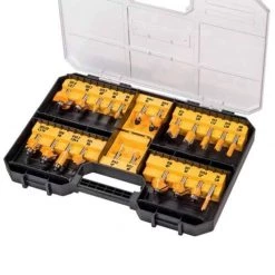 Fraise à Bois & Mèche Spéciale DEWALT Coffret 22 Fraises De Défonçeuse Ø8mm - DT90017
