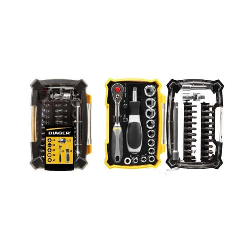 Embout, Douille & Accessoires DIAGER Coffret 38 Embouts Et Douilles 1/4" - 6000A 1 Embout, Douille & Accessoires DIAGER Coffret 38 Embouts Et Douilles 1/4" - 6000A