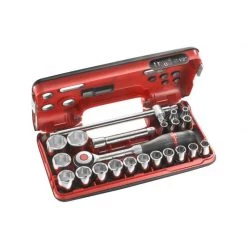 Embout, Douille & Accessoires FACOM Coffret 22 Pièces Cliquet Et Douilles 1/2'' - S.360DBOX4PB