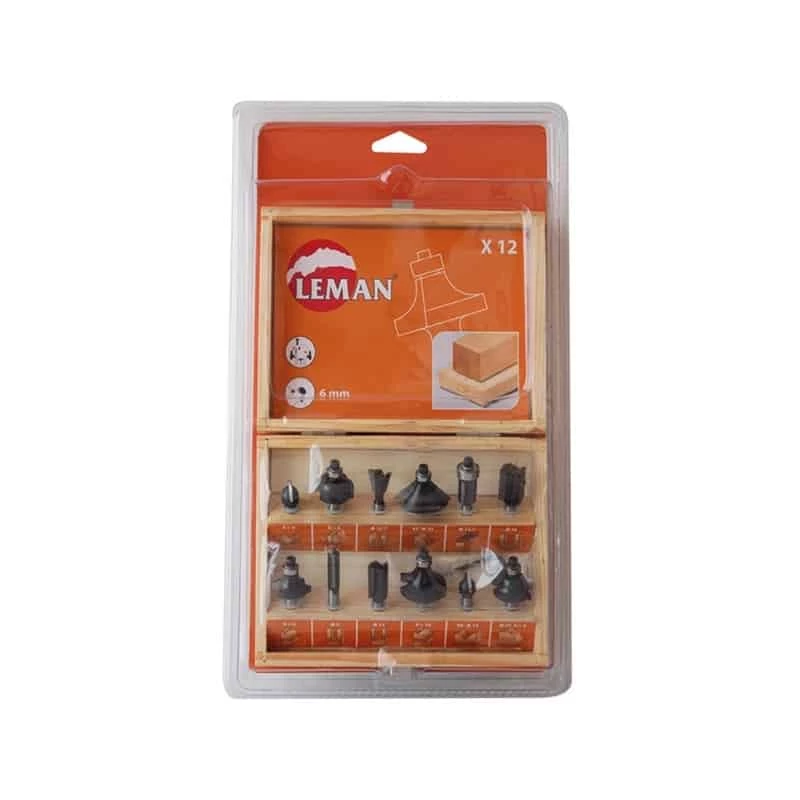 Fraise à Bois & Mèche Spéciale LEMAN Coffret 12 Mèches De Défonceuse Queue 6mm - 416.700.12 1 Fraise à Bois & Mèche Spéciale LEMAN Coffret 12 Mèches De Défonceuse Queue 6mm - 416.700.12