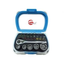 Embout, Douille & Accessoires LEMAN Coffret 22 Pièces (16 Embouts + 5 Douilles + 1 Cliquet) - 56022