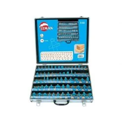 Fraise à Bois & Mèche Spéciale LEMAN Coffret 66 Mèches Défonceuse Carbure Queue 8mm - 42870066