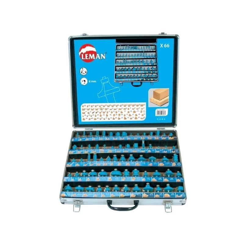 Fraise à Bois & Mèche Spéciale LEMAN Coffret 66 Mèches Défonceuse Carbure Queue 8mm - 42870066 1 Fraise à Bois & Mèche Spéciale LEMAN Coffret 66 Mèches Défonceuse Carbure Queue 8mm - 42870066