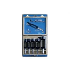 Fraise à Bois & Mèche Spéciale LEMAN Coffret Bois De 5 Mèches à Bouchonner - 200 500 05