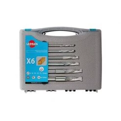 Fraise à Bois & Mèche Spéciale LEMAN Coffret De 6 Mèches à Mortaiser Hélicoïdales WS - 322.500.00