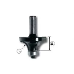 Fraise à Bois & Mèche Spéciale LEMAN Mèche 1/4 De Rond Queue Diamètre 6 Mm