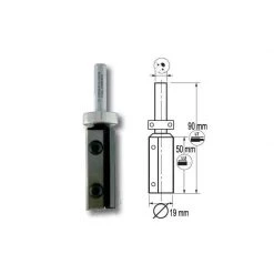Fraise à Bois & Mèche Spéciale LEMAN Mèche Affleureuse Plaquettes Réversibles + Guide Sup - 838