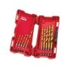 Foret Métal MILWAUKEE Coffret 10 Forets Métal HSS-G Red Hex - 48894759