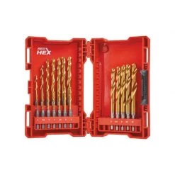 Foret Métal MILWAUKEE Coffret 19 Forets Metaux HSS-G Hexag. - 48894760