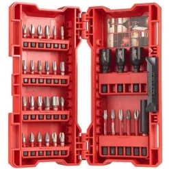 Embout, Douille & Accessoires MILWAUKEE Coffret 54 Embouts Et Forets Schockwave - 4932479855